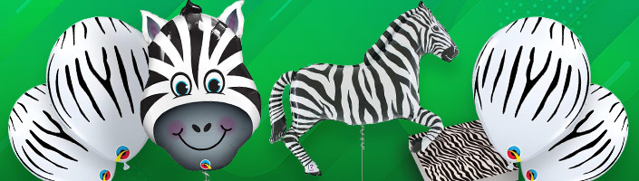 Zebra Balloons & Zebra Party Decorations | Party Save Smile